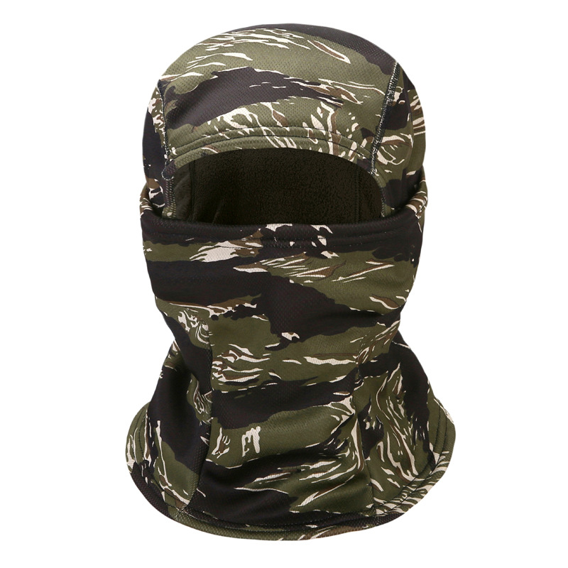 Nuevo camuflaje vellón sombrerería máscara de equitación al aire libre montañismo sombrero a prueba de frío protección solar sombra solar máscara caliente de secado rápido