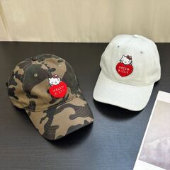 帽子女款可爱hello kitty猫刺绣棒球帽春秋新款百搭显脸小鸭舌帽