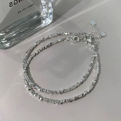 925镀银碎银几两手链轻奢闺蜜手镯小众设计碎银子女手饰
