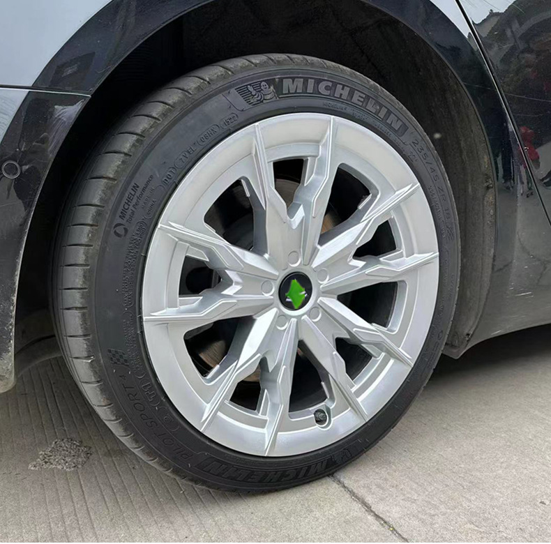 Suitable for Tesla 18inch Model3 Hub Cap Full Edge Tire Cap Anti-Scratch Protective Cover Modification Accessories