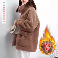 Женское утеплённое пальто‑флис в вестерн‑стиле, тёплый тедди‑флис, синий, размеры S–2XL
