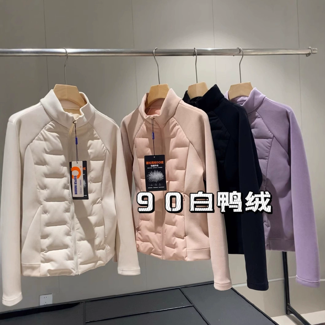 5000 штук в наличии! Теплая зимняя женская пуховая куртка Hengwen с 3D-кроем и регулируемой талией.