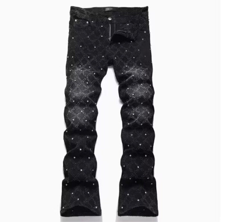 Summer New American Straight-Leg Jeans for Men Trendy Slim High Street Design Light Luxury Casual Pants