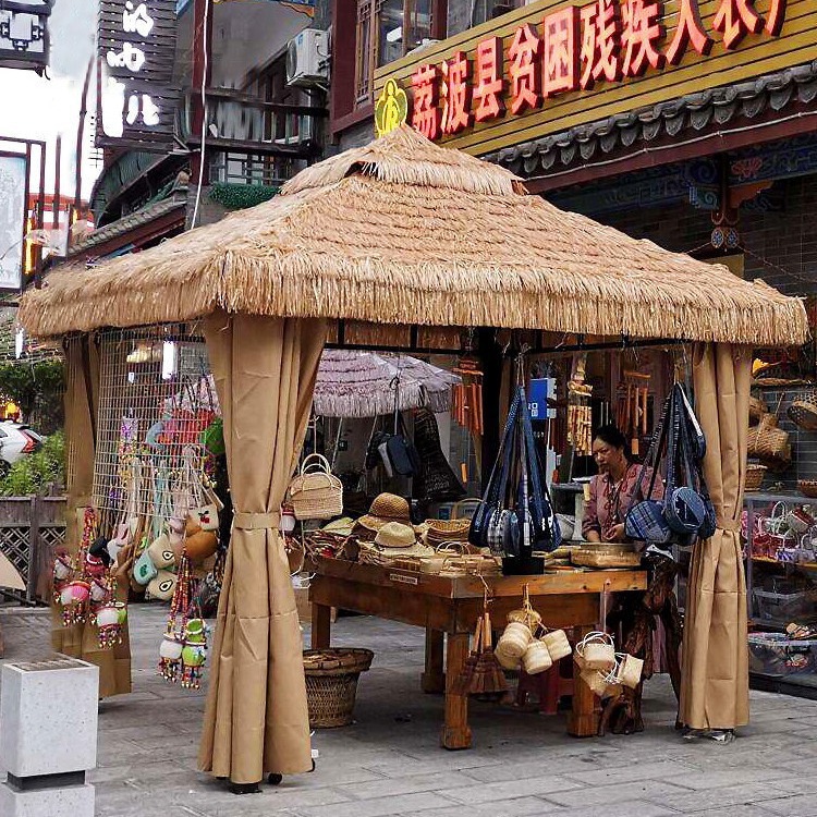 thatched pavilion outdoor pavilion courtyard awning canopy four corner pavilion outdoor villa leisure outdoor thatched pavilion