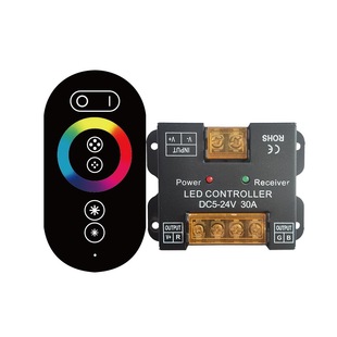 New color box RGB controller upgraded version 5-24v wireless full touch 6 key remote control high power 30A colorful