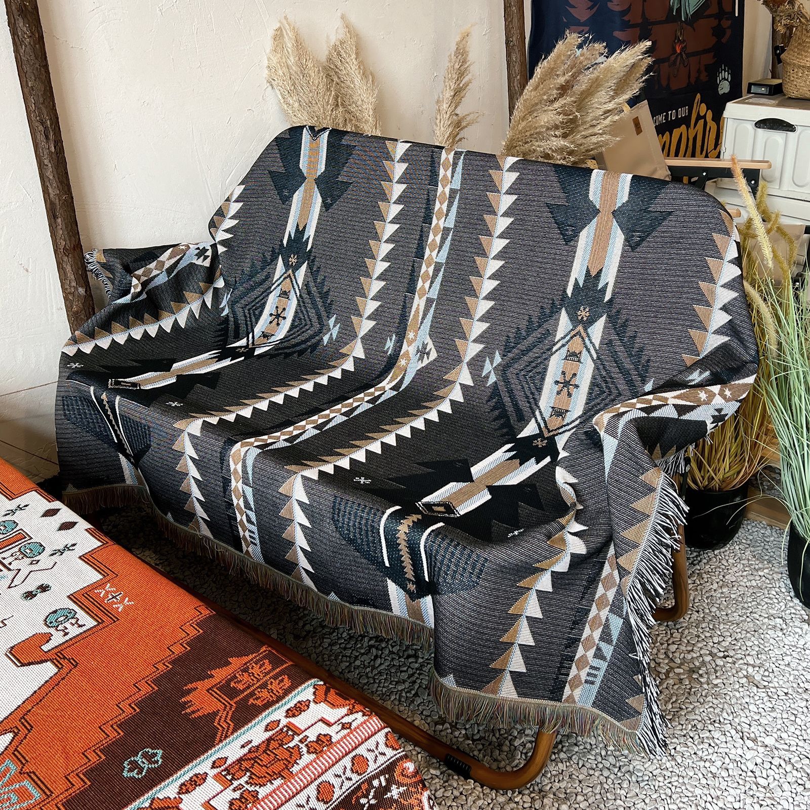 430g Weight carpet, blanket Home Textiles & Decor Type Cotton Nitrile Blend Material Geometric Pattern Casual Style Casual Geometric Cotton Nitrile Blend Carpet Blanket Artificial Decorations 37