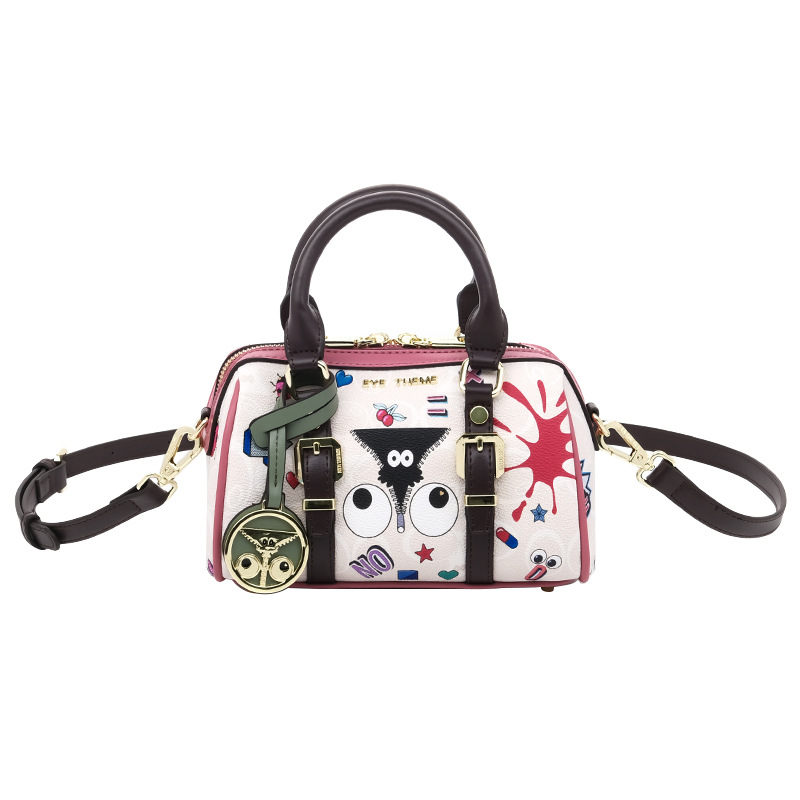 2025 verano contraste color mujer impresión sentido del diseño portátil mini tesoro nicho dibujos animados calle mensajero 2760 #