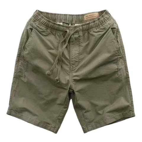 Summer solid color work shorts men's casual mid-pants loose casual work black five-point pants one generation