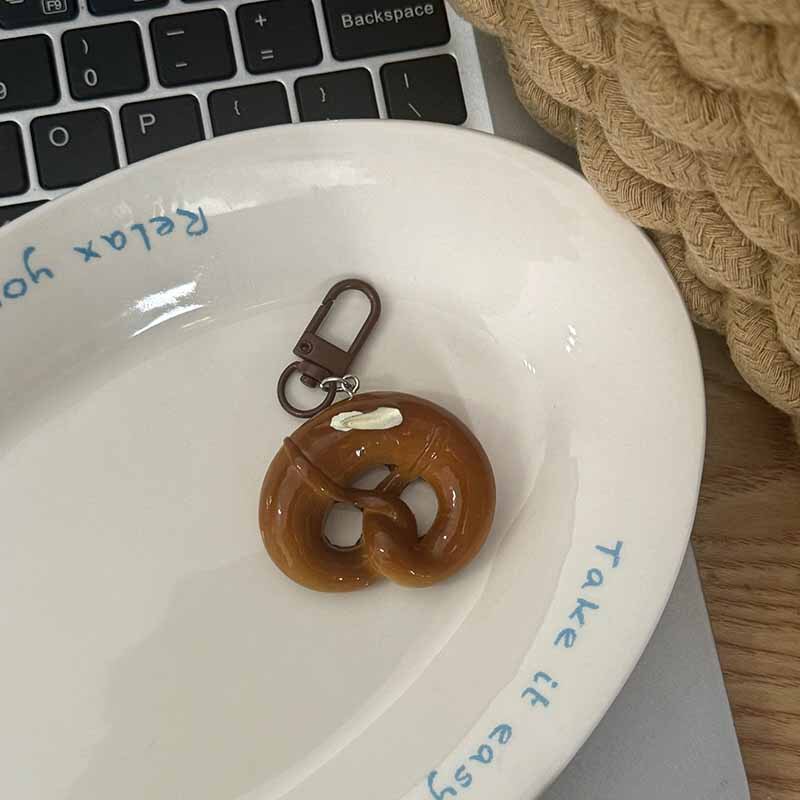 快乐在发酵!仿碱水面包牛角包钥匙扣趣味学生小众包包挂件小礼物|undefined