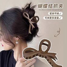 鲨鱼夹抓夹蝴蝶结双鱼尾发夹多女后脑勺盘发夹发量多塑料发卡头饰