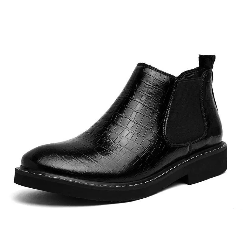 High chelsea pointy toe, plus size, genuine leather