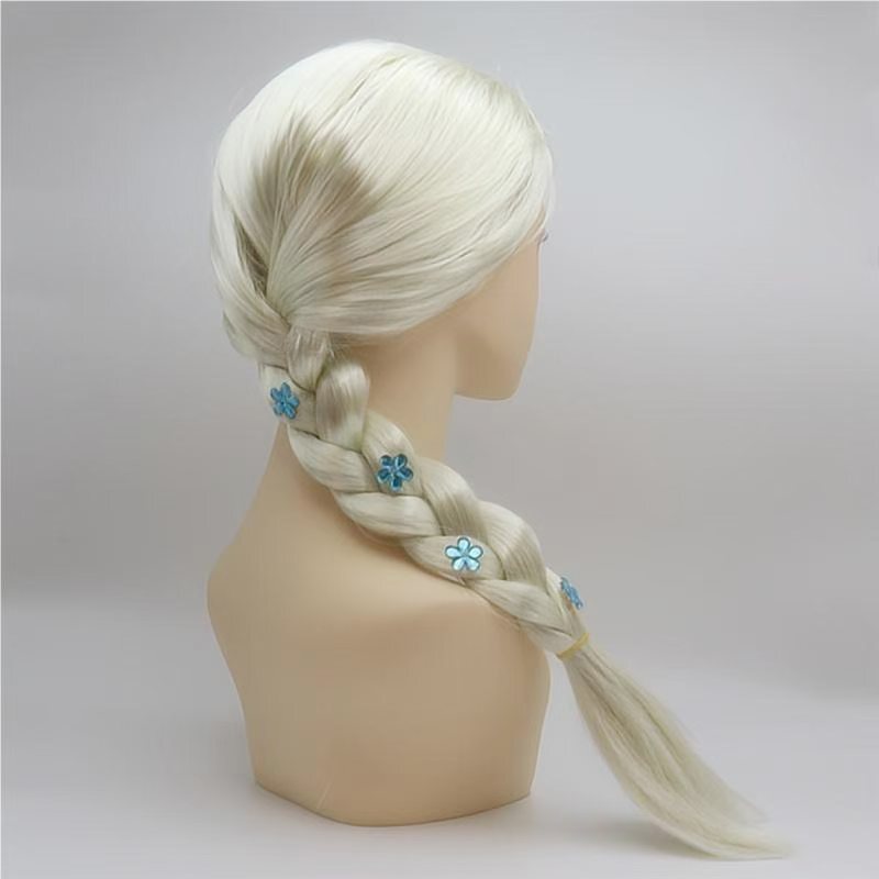 Halloween Cos Elsa Princess Wig Set Frozen Elsa Princess Dress up Wig Braid Set