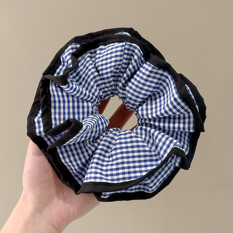 法式文艺~复古甜美方巾大肠发圈女高级感超大号马尾头绳发 饰头饰|undefined