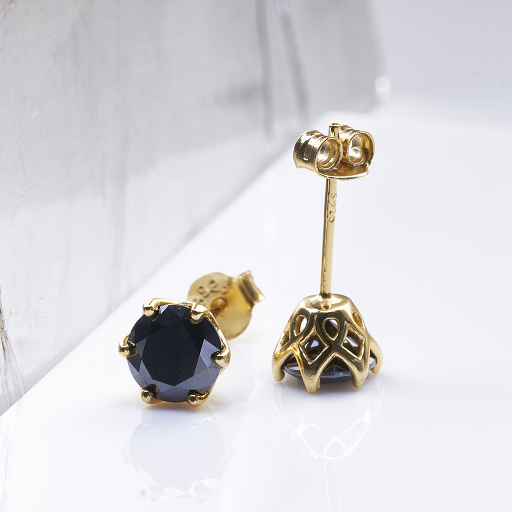 1CT * 2 azul rosa color plata esterlina pendientes de piedra de moissanita de prueba de penetración transfronteriza TK en stock