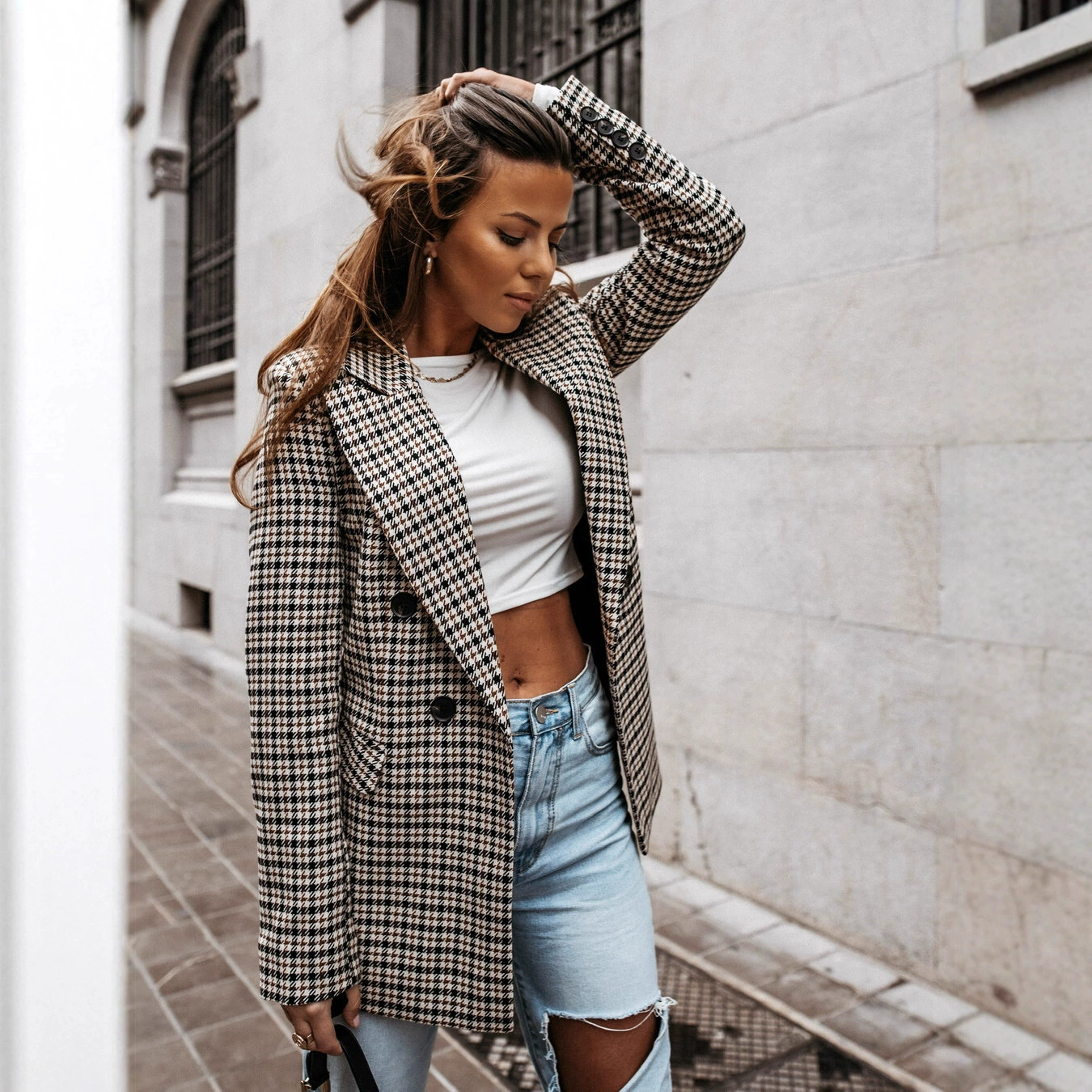 Осенний длинный классический пиджак, европейский стиль, slim fit, средняя длина