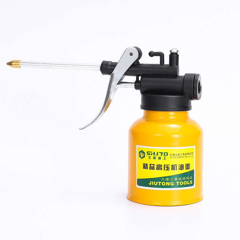 Fábrica al por mayor de alta presión olla de aceite cubierta de aluminio transparente olla de aceite lubricante pistola de aceite herramienta de mano 250g450g500g