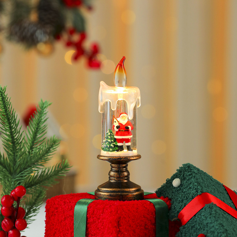 クロスボーダー新しいクリスマス装飾キャンドルライト雪の結晶ライトクリスマスクリスタルボールライトクリエイティブクリスマスギフト|undefined