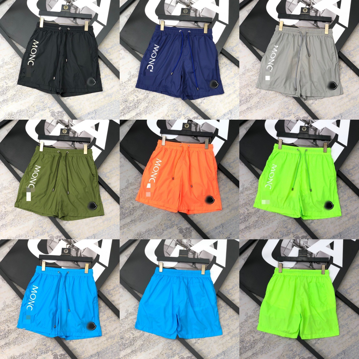 Foreign trade original order Men's Casual Solid Color Trendy Brand Tether Quick-drying Shorts Triangle Intranet Fashion Urban Pants