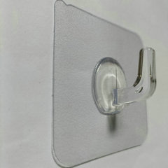 透明亞克力牛角掛鈎無痕掛鈎免釘浴室廚房強力膠掛鈎免打孔掛鈎