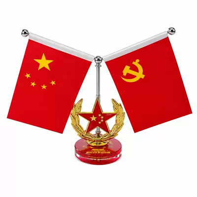 Car ornaments: decoration, red flag dashboard