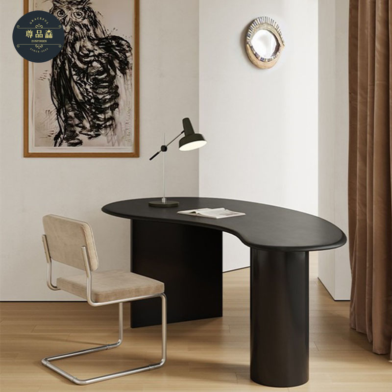 Nordic Style Log Writing Desk Curved Creative Computer Desk Designer Home Single Special-Shaped Solid Wood Desk