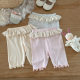 Girls Cotton Pants 2025 Summer Baby All-match Capri Pants Baby Summer Lace Leggings Thin Category A