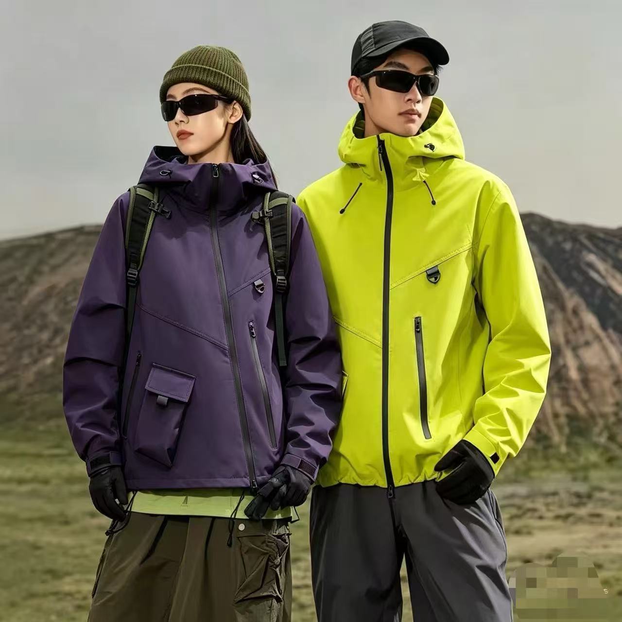 New large size men's jacket 190kg plus size hooded coat for big and tall men, loose fit, windproof and waterproof