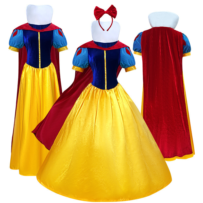 S-4XL plus size Halloween cosplay Costume Adult Snow White Dress Fairy Tale Stage Costume S-4XL plus size Halloween cosplay Costume Adult Snow White Dress Fairy Tale Stage Costume