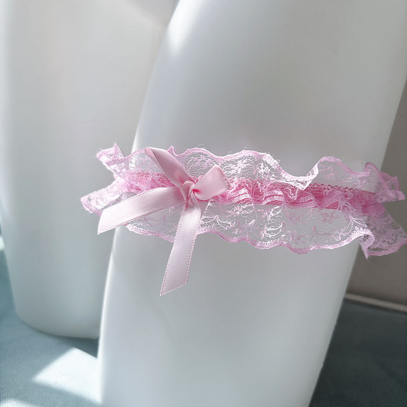 Nuevos productos transfronterizos japoneses de encaje arco de pierna anillo de novia accesorios de vestido de boda muslo correa de pierna de boda cubierta de pierna