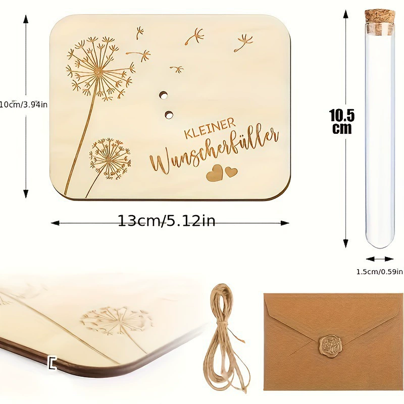 Трансграничные ремесла деревянное желание свадебная дисциплина декоративные поделки свадебный подарок конверт пробирки