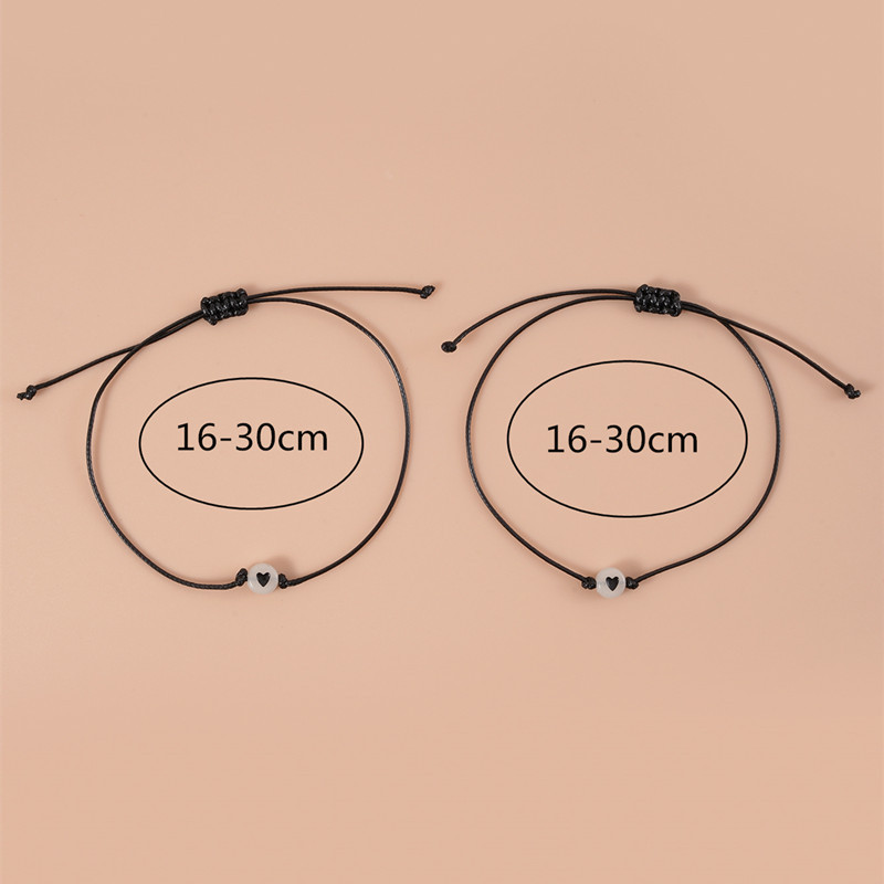 Mixed materials Material Casual Simple Style Heart Shape Mixed Materials Luminous Couple Bracelets