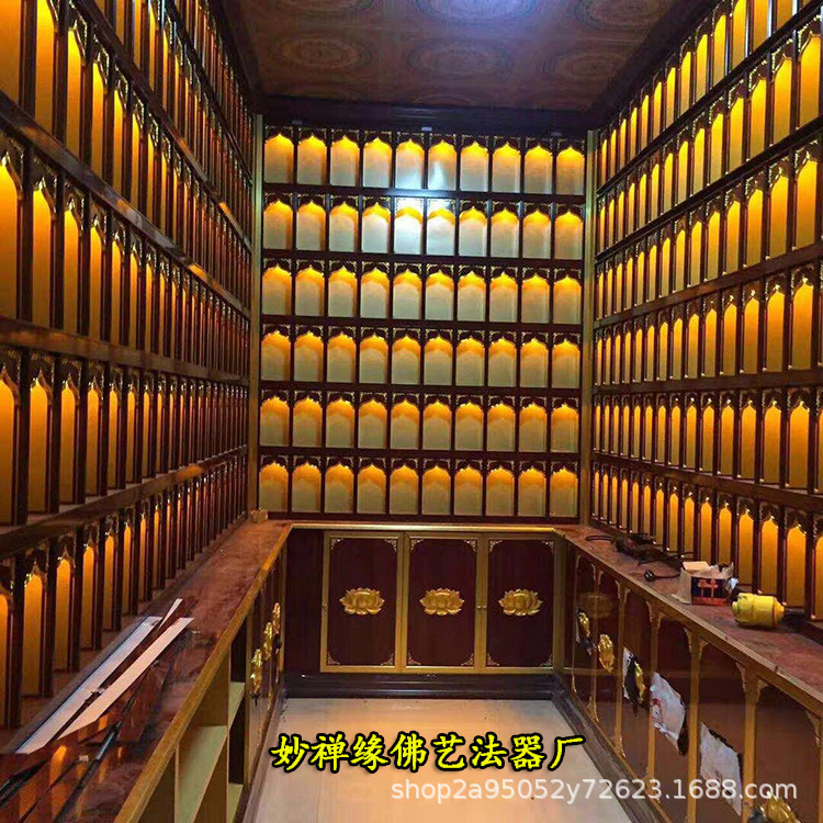 万佛墙铝合金佛龛智能寺庙道观千佛牌位架地宫防琉璃佛像壁柜神龛|undefined