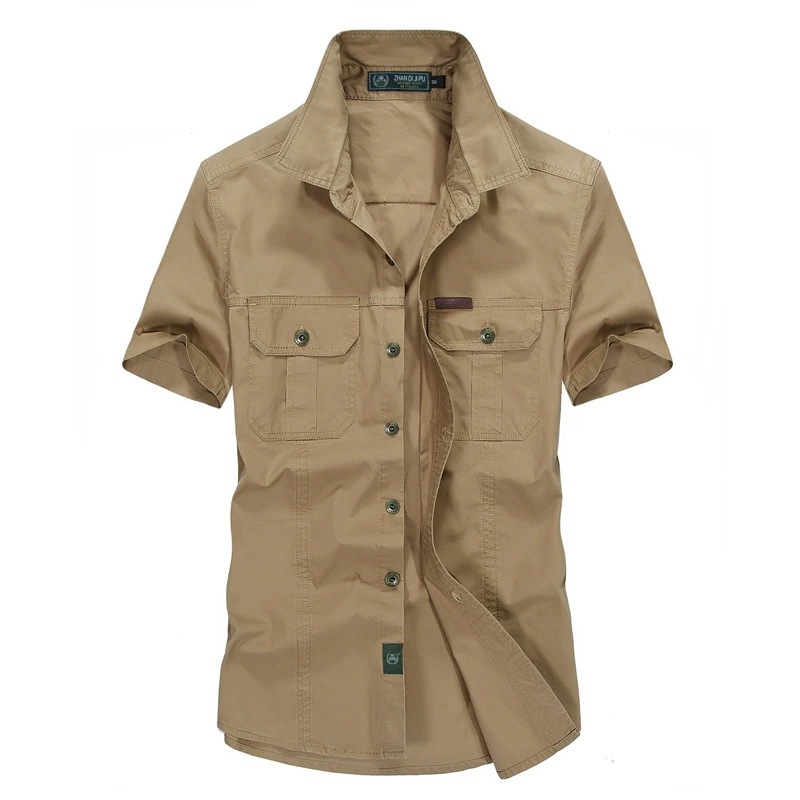 AliExpress Amazon летнее новое платье Мужская рубашка с коротким рукавом Уличная Повседневная хлопковая рубашка больших размеров для мужчин