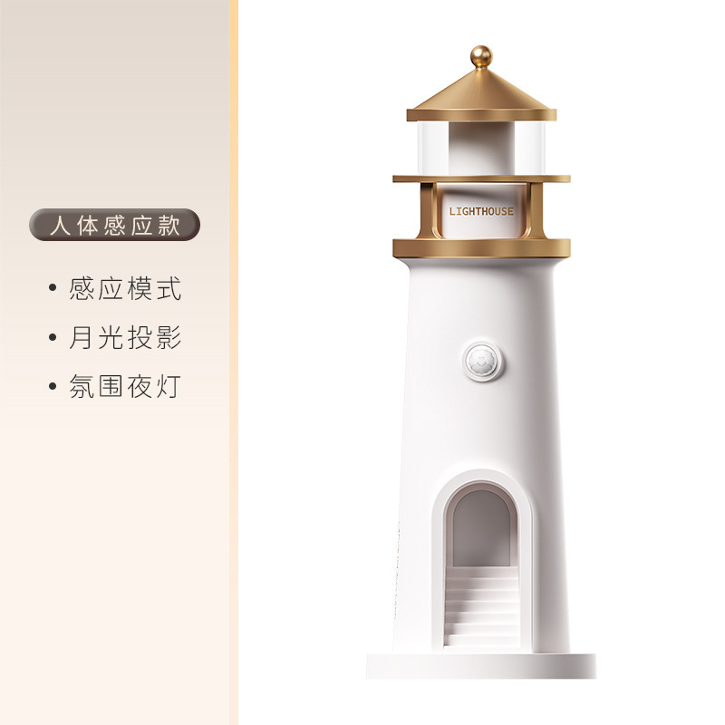創意月光灯台投影灯人体感応リモコン寝室のベッドの雰囲気と睡眠灯プレゼントブルートゥーススピーカー|undefined