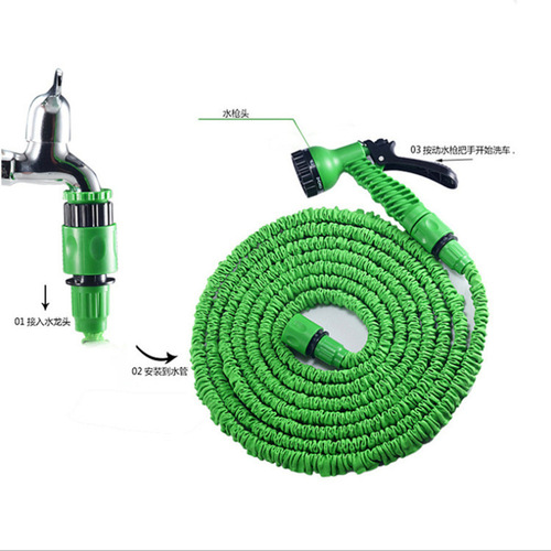 Manufacturer wholesale expandable garden hose home car wash high-pressure water gun garden sprinkling set flexible garden hose magic garden hose