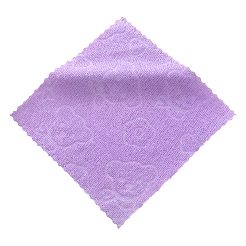 Fine Fiber Cartoon Embossed Bear Colorful Small Towel Event Gift Hotel Kitchen Rag Supplies