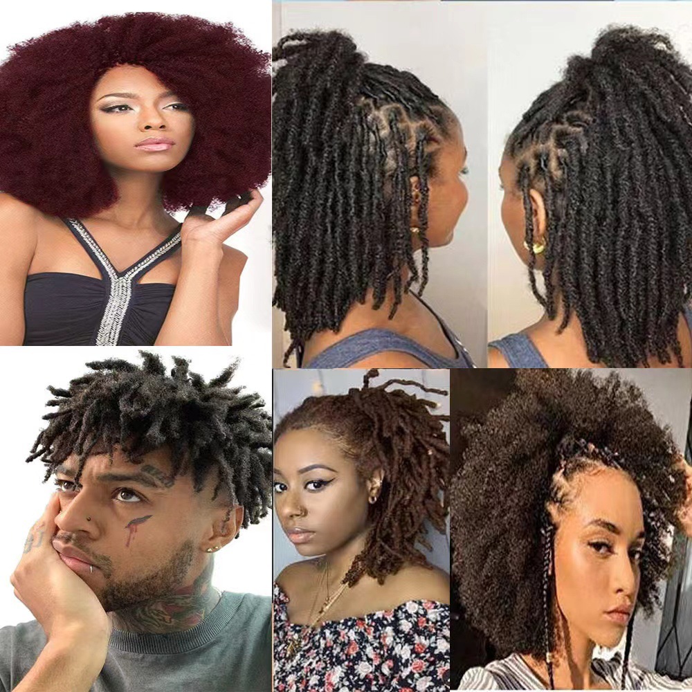 8 pulgadas cabello real fibra