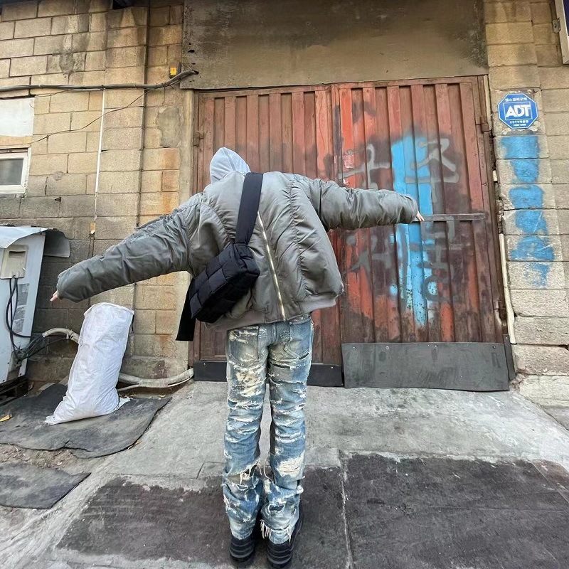 GRAILZ chaqueta de vuelo de invierno uniforme de béisbol abrigo de algodón acolchado diseño sentido estilo americano cálido chaqueta de los hombres y las mujeres