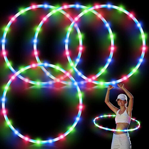 New smart colorful hula hoop LED colorful detachable hula hoop sports fitness equipment party toy