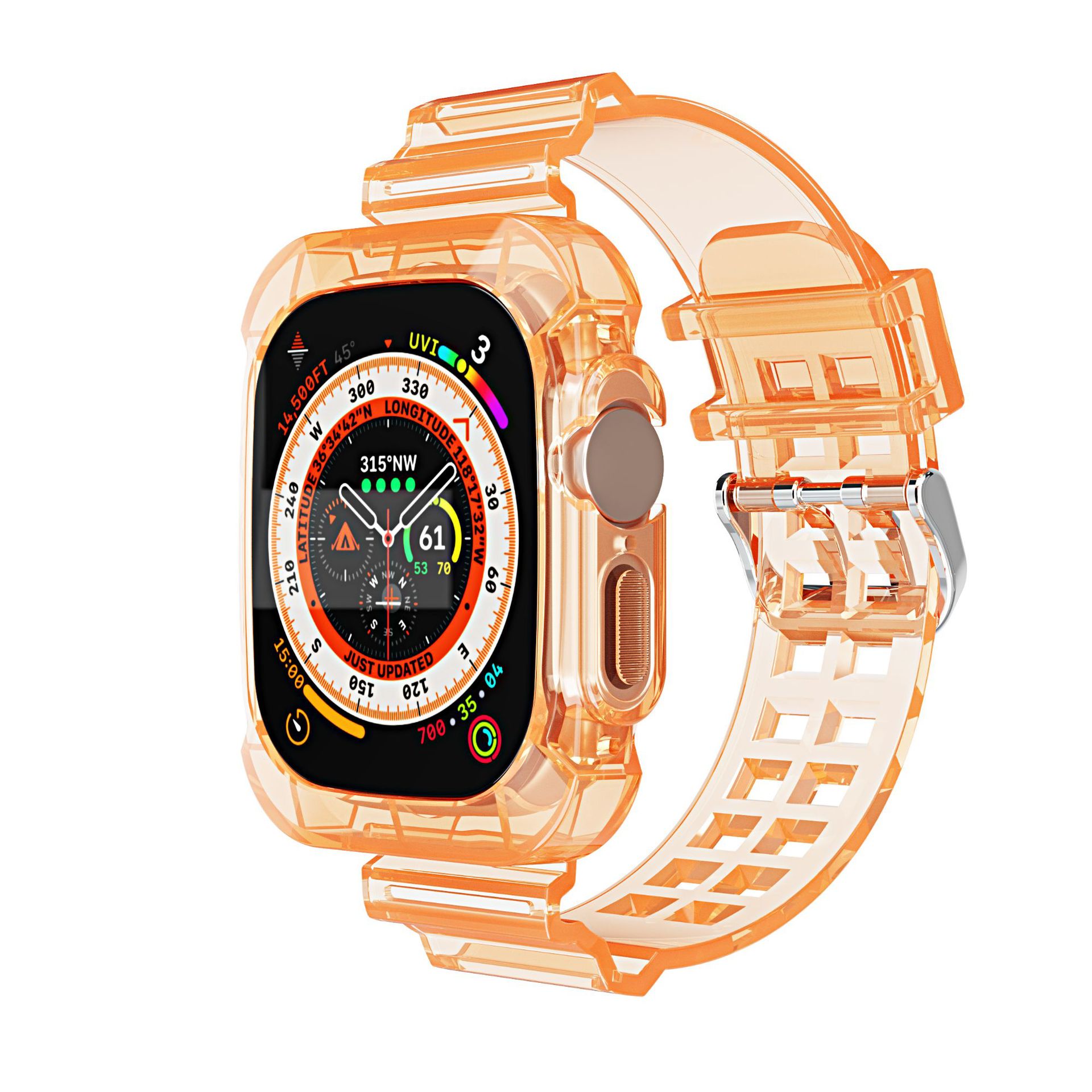 Aplicable applewatch banda de reloj transparente Apple transparente glaciar reloj banda iwatch transparente banda de reloj inteligente S9
