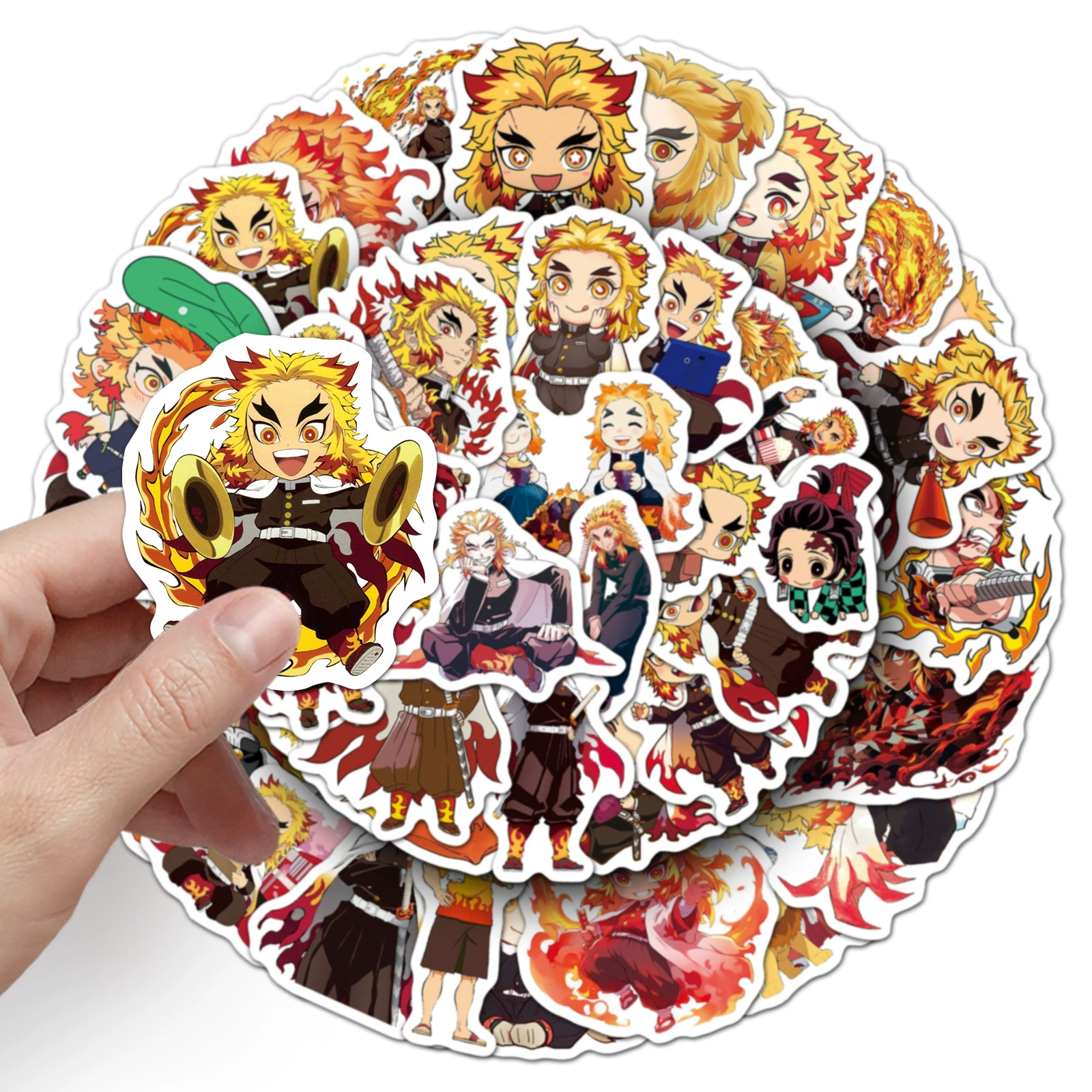 55张炼狱杏寿郎贴纸炎柱日漫鬼灭之刃Rengoku Kyoujurou装饰贴纸