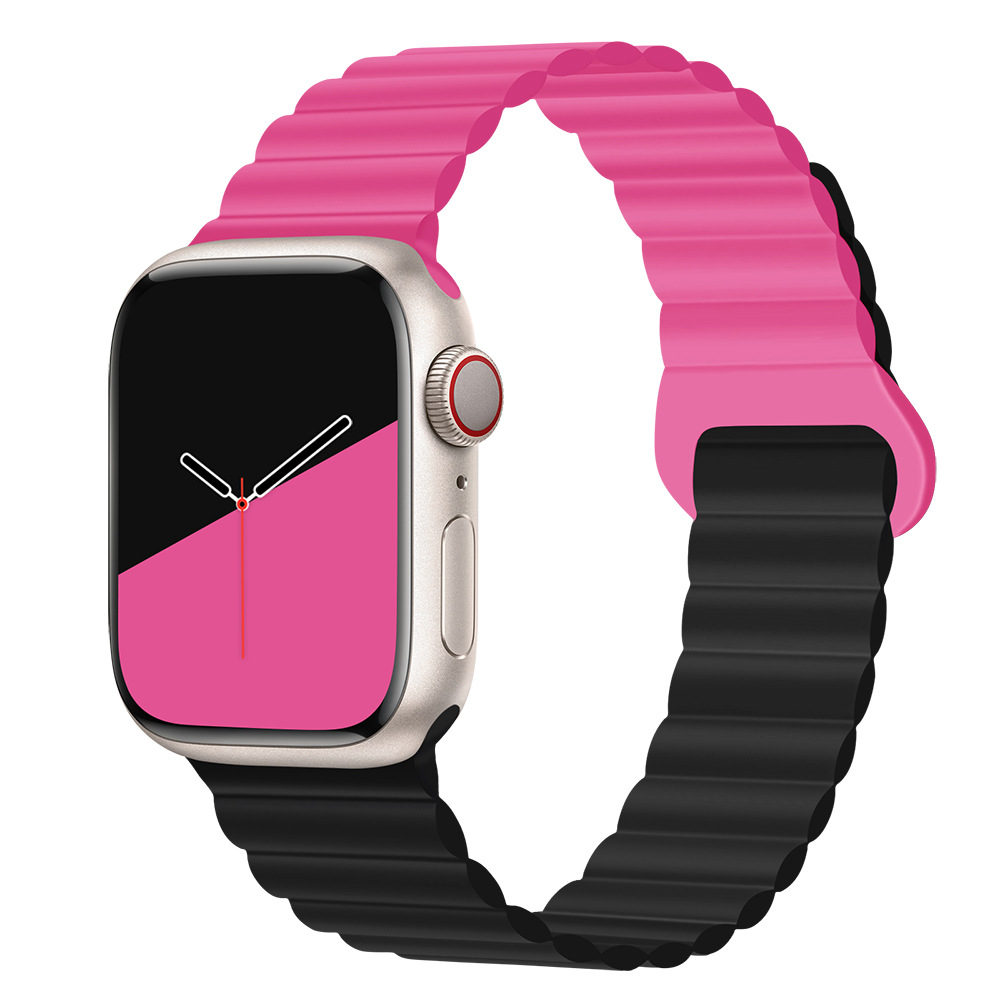 適用iwatchs9ultra1-8世代リンゴ時計バンド磁気吸引時計バンド運動シリコンリンゴ時計バンド