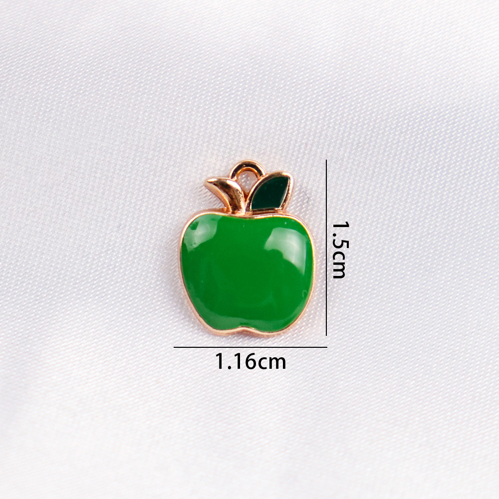 Colgante de frutas de aleación con gota de aceite, DIY pulseras y pendientes