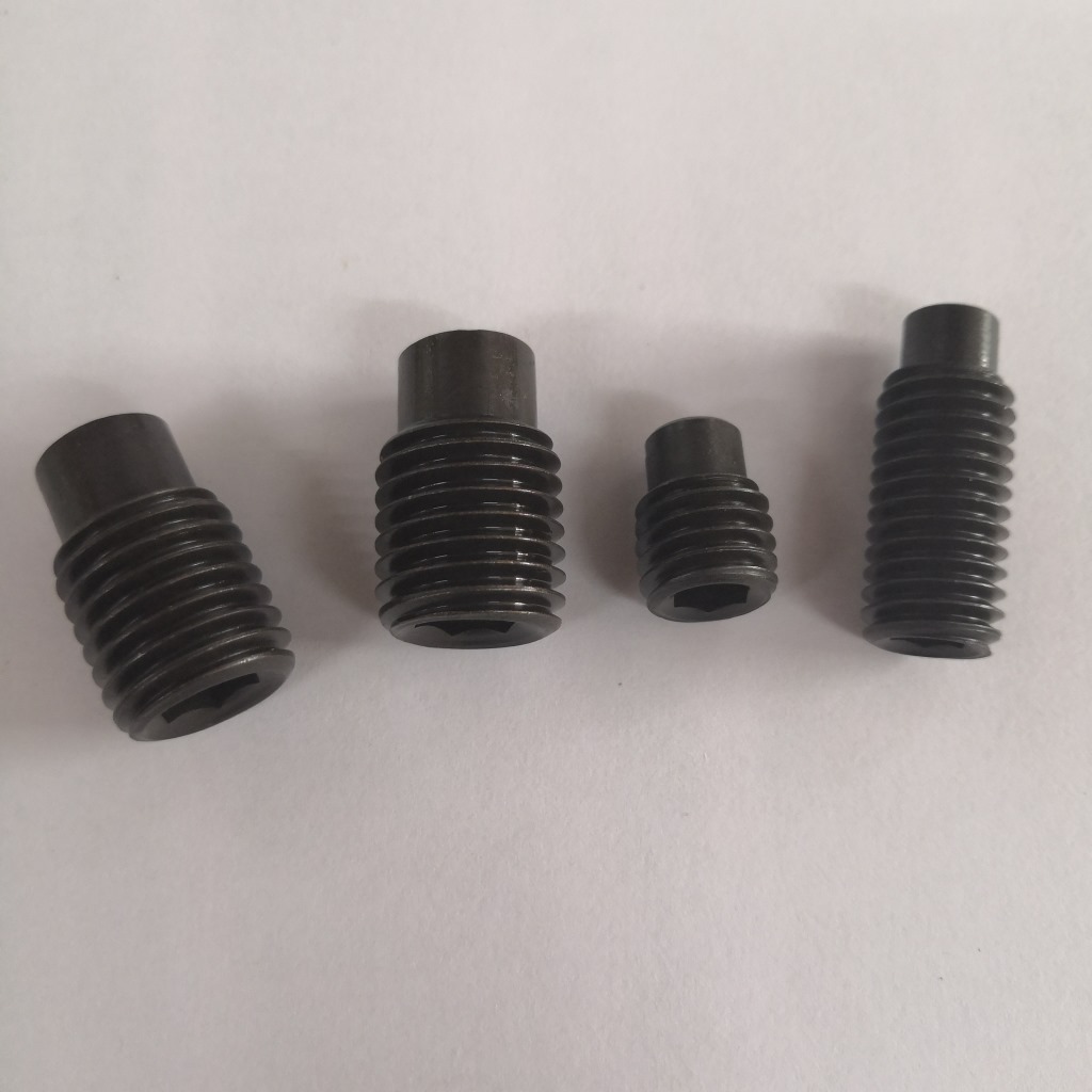 12.9级 M12M16高强度发黑GB79无头柱端顶丝螺丝止付紧定螺丝现货