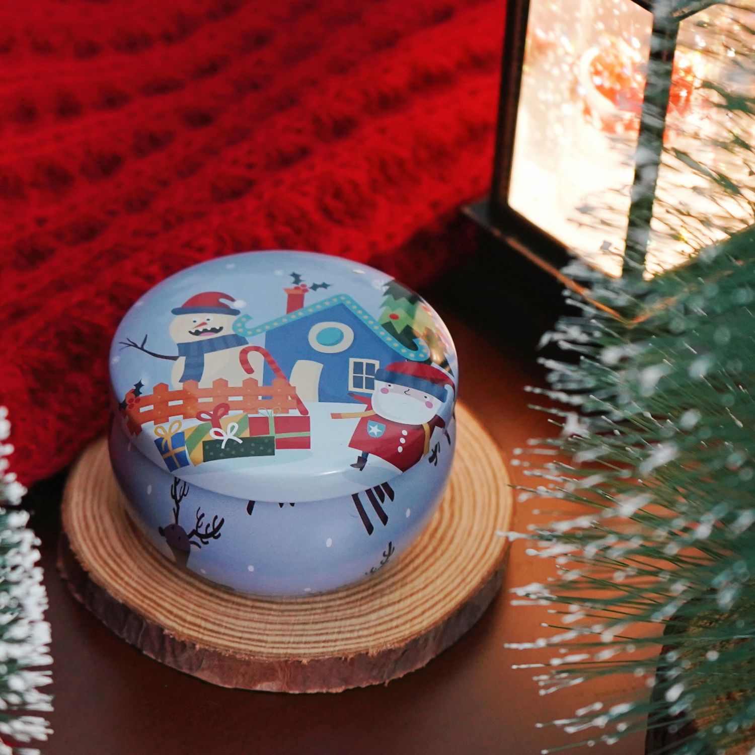 Navidad caja de regalo de vela de banano set romántico no humo perfume adornos regalo de mano vela doméstica de Navidad al por mayor