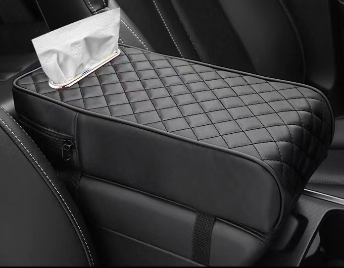 New Universal Car Armrest Box Pad Heightening Tissue Storage Bag Interior