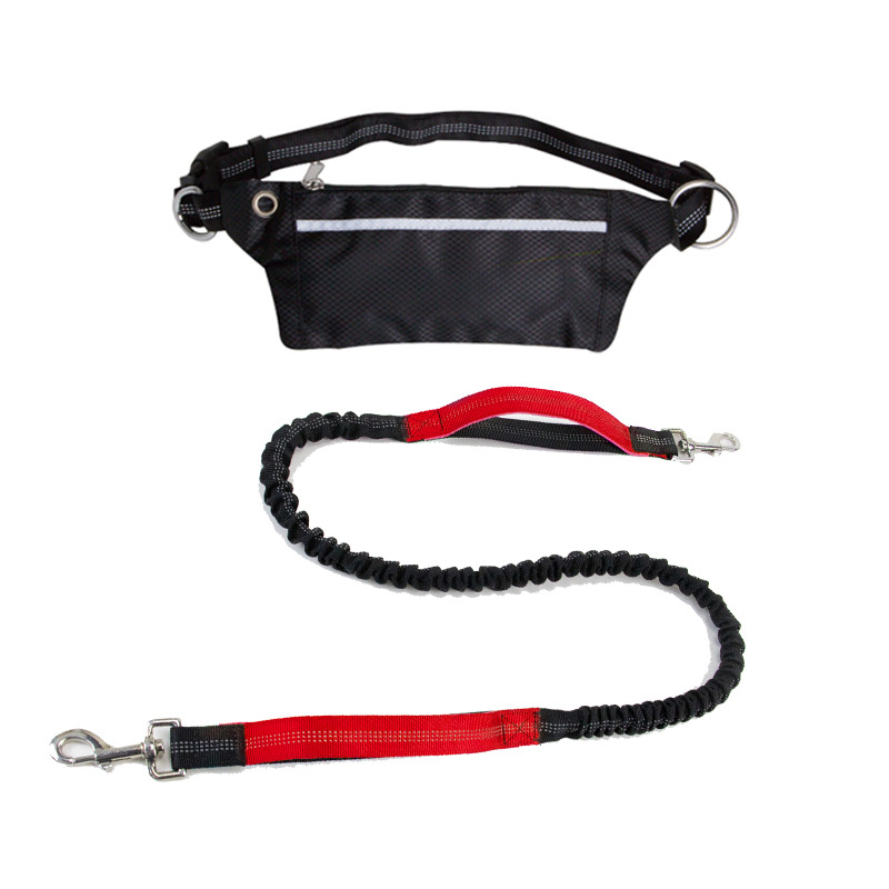 Dongguan kepai corriendo cuerda de tracción con bolsa de cintura cuerda de tracción transfronteriza para mascotas nylon reflexivo perro caminando cuerda de tracción