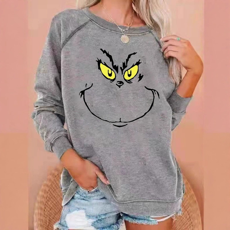 2025 New Cross-Border Amazon Grinch 3D Printed Clothes Green Furry Lady Sweatshirt 2025 New Cross-Border Amazon Grinch 3D Printed Clothes Green Furry Lady Sweatshirt
