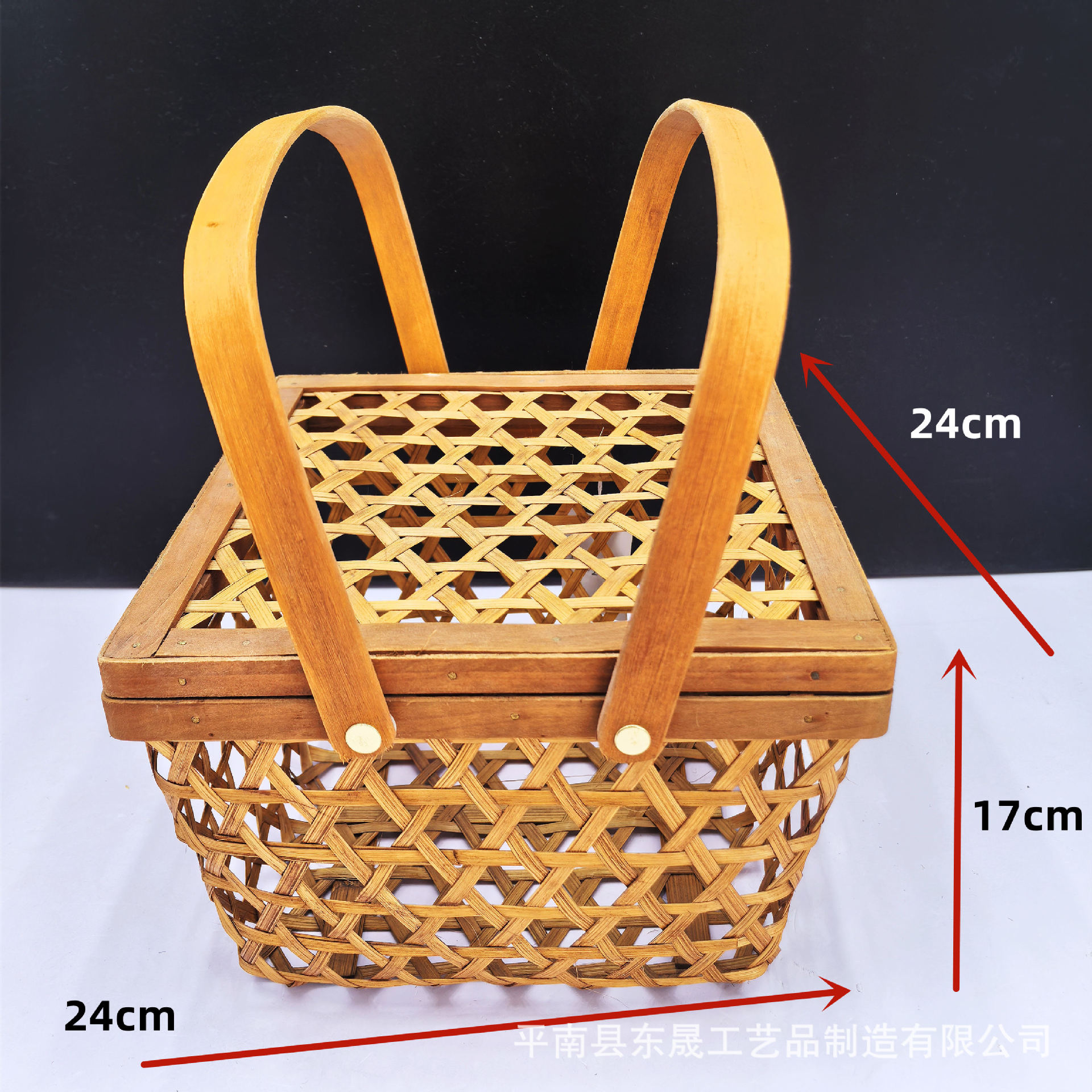 24*24*17cm 빈 바구니 + 독립 뚜껑