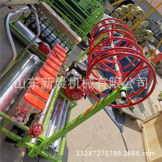 6行汽油大蒜播种机 轻便手推式香菜精播机小颗粒播种机